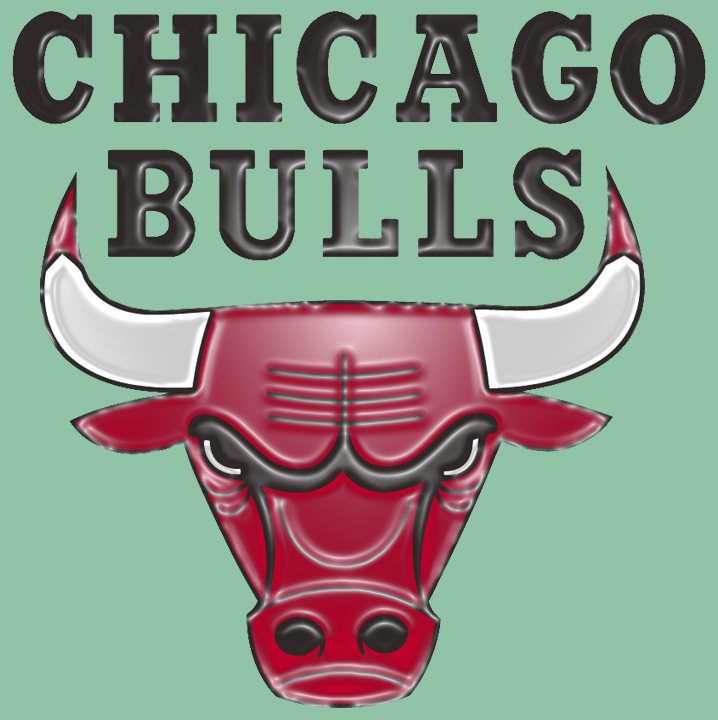 Chicago Bulls Plastic Effect Logo iron on paper